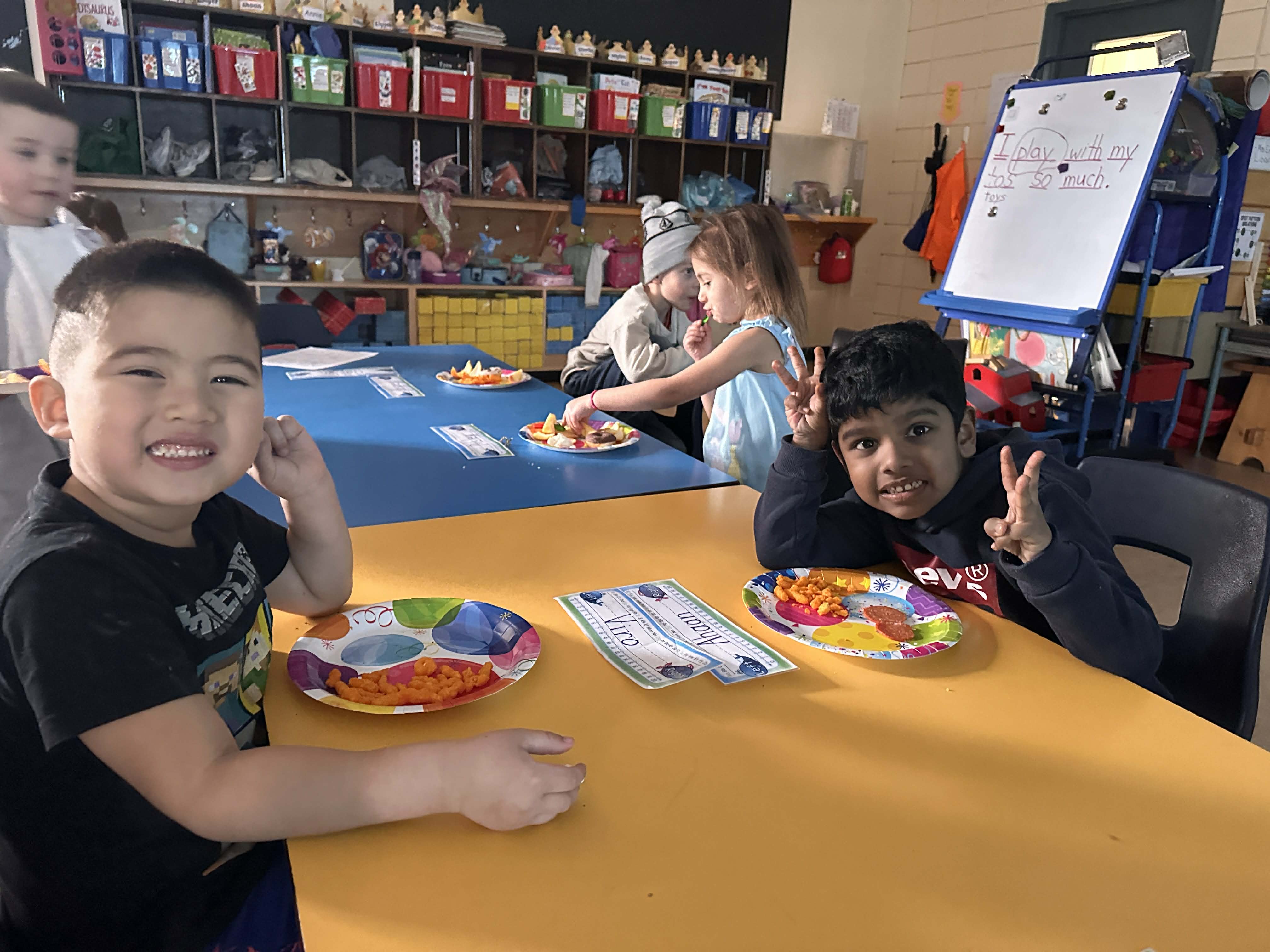 Mrs. Enns Class Celebrates halfway to Grade 1 Tess Riley